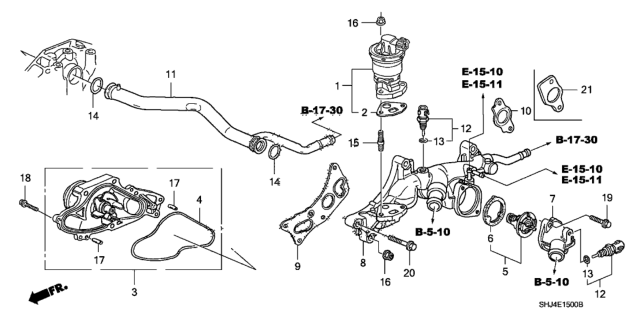 2007 Honda Odyssey Water Pump Diagram