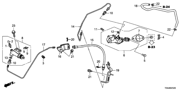 2016 Honda Fit Clutch Master Cylinder Diagram