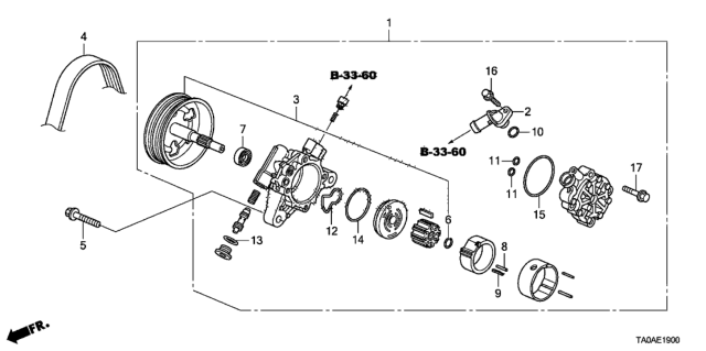 2012 Honda Accord P.S. Pump (L4) Diagram
