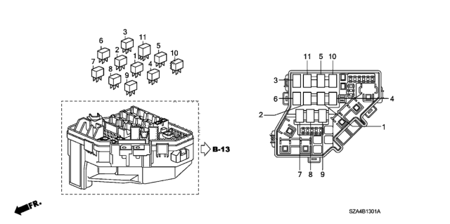 2015 Honda Pilot Control Unit (Engine Room) Diagram 2