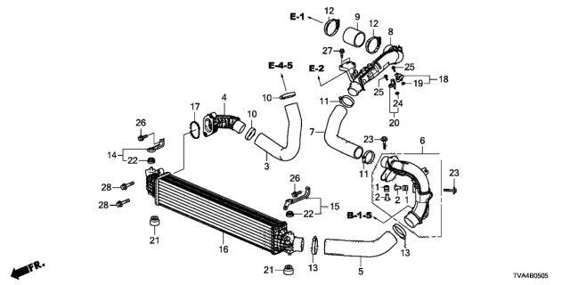 2019 Honda Accord Stay Assy., R. Intercooler Diagram for 19701-6A0-A00