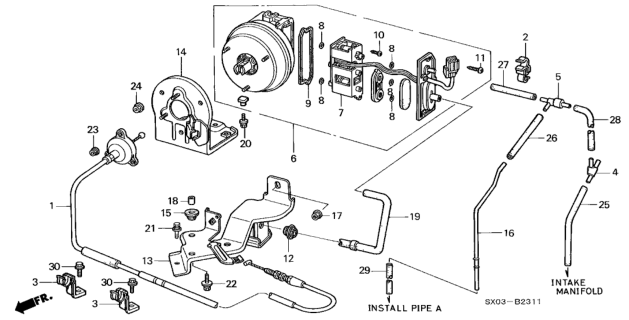 1998 Honda Odyssey Valve Diagram for 36521-PEA-A01