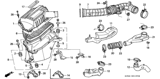 1994 Honda Accord Air Cleaner Diagram