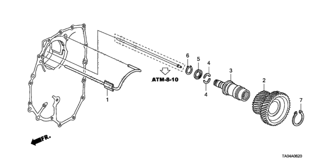 2011 Honda Accord AT Idle Shaft (L4) Diagram