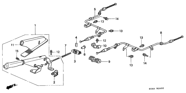 1998 Honda Civic Parking Brake Diagram