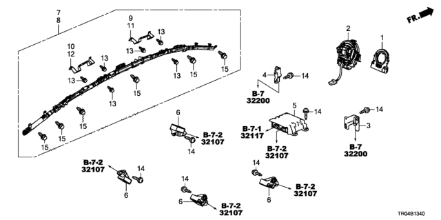 2012 Honda Civic Sensor Assy., Side Impact Diagram for 77970-TR0-L11