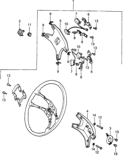 1980 Honda Civic 5 Door ** KA HMT Steering Wheel Diagram 1