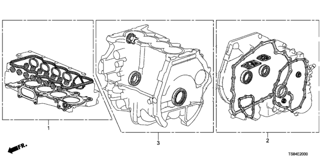 2013 Honda Civic Gasket Kit (1.8L) Diagram