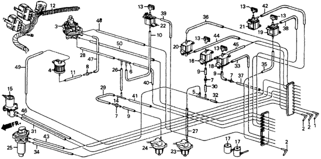 1986 Honda CRX MT No. 1 Tubing Diagram