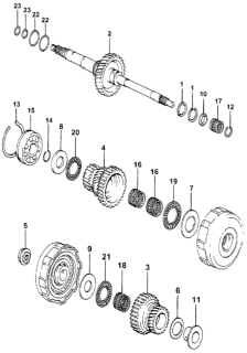 1982 Honda Accord Mainshaft Diagram for 23210-PA9-901