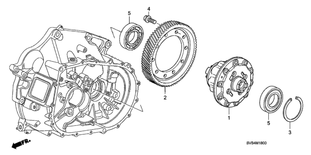 2011 Honda Civic MT Differential (2.0L) Diagram