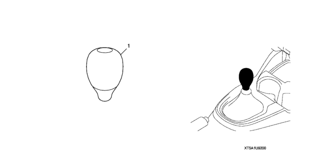 2020 Honda Fit Titanium Shift Knob (M/T) Diagram