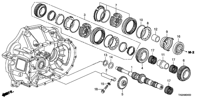 2012 Honda Accord MT Mainshaft (L4) Diagram