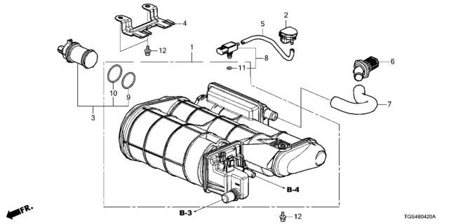 2021 Honda Passport Canister Diagram