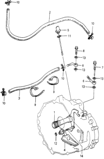 1979 Honda Prelude 2 Door ** KH HMT HMT Oil Cooler Hose - Oil Strainer Diagram