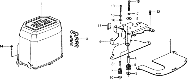 1976 Honda Civic Holder, Tube Diagram for 36024-657-671