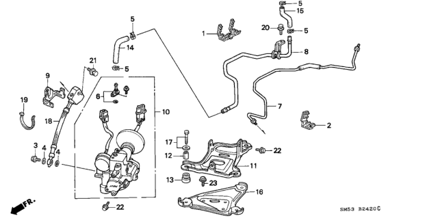 1993 Honda Accord ABS Accumulator Diagram