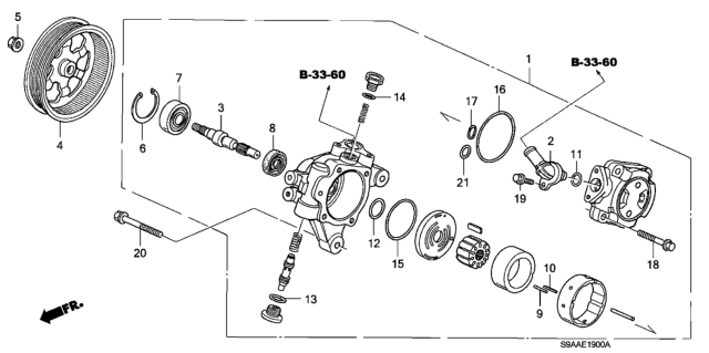 2006 Honda CR-V P.S. Pump Diagram