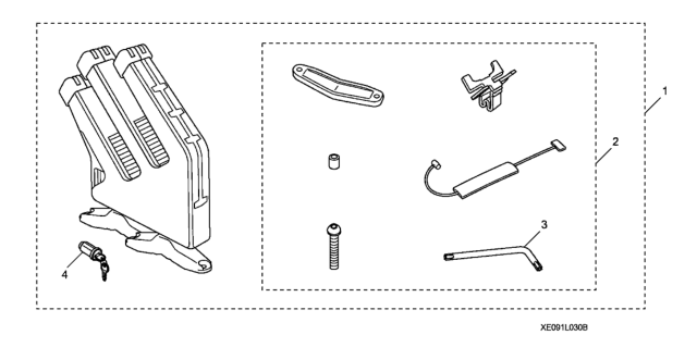 2012 Honda CR-V Roof Rack Snowboard Attachment Diagram