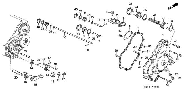 1992 Honda Civic Spring, Parking Brake Diagram for 24535-PA9-010