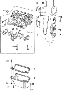 1979 Honda Accord Cover, Timing Belt (Upper) Diagram for 38940-671-670