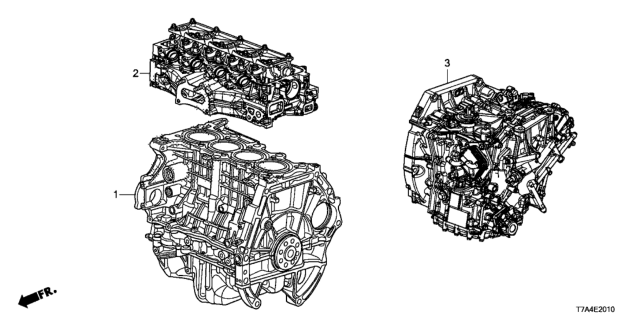 2020 Honda HR-V Engine Assy. - Transmission Assy. Diagram