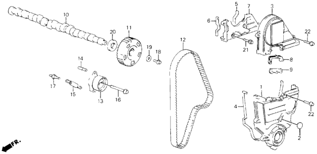 1990 Honda Civic Camshaft - Timing Belt Diagram