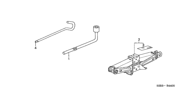 2003 Honda Civic Tools - Jack Diagram