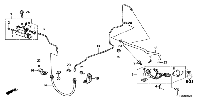 2019 Honda Civic Clutch Master Cylinder Diagram