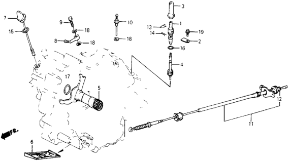 1985 Honda Civic 3AT Stator Shaft Diagram