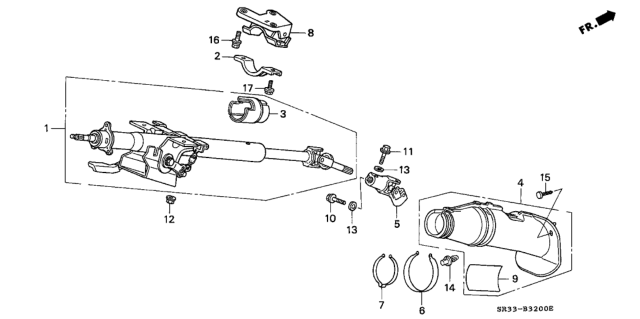 1995 Honda Civic Steering Column Diagram