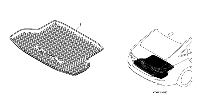 2021 Honda Insight Trunk Tray Diagram