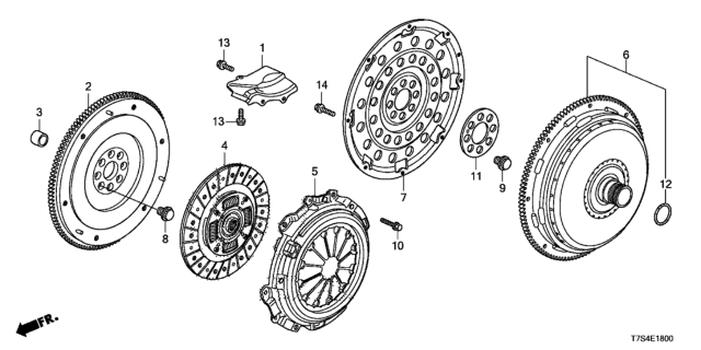 2017 Honda HR-V Disk, FRiction Diagram for 22200-R60-005