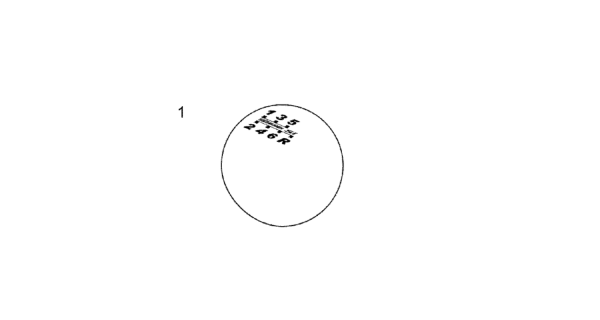 2008 Honda Civic 4 Door SI KA 6MT Mugen Shift Knob Diagram