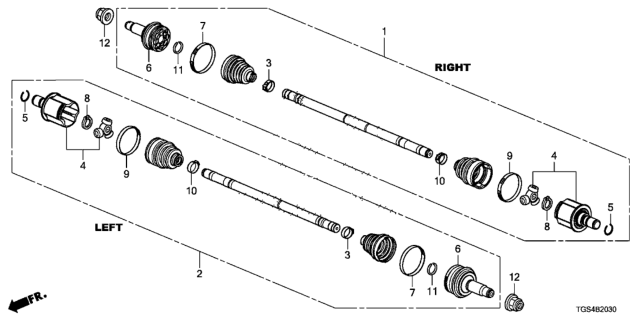 2019 Honda Passport Ring, Snap Diagram for 44337-S01-A01