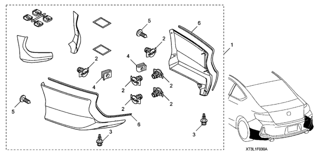 2016 Honda Accord Rear Underbody Spoiler Diagram