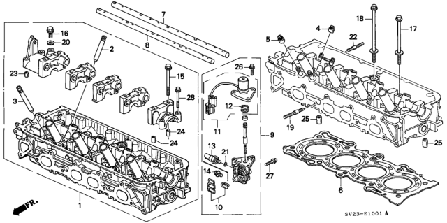 1996 Honda Accord Cylinder Head Diagram