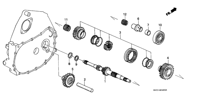 1991 Honda Civic 3 Door STD KL 4MT 4MT Mainshaft Diagram