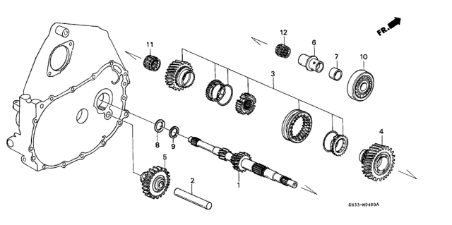 1990 Honda Civic 4MT Mainshaft Diagram