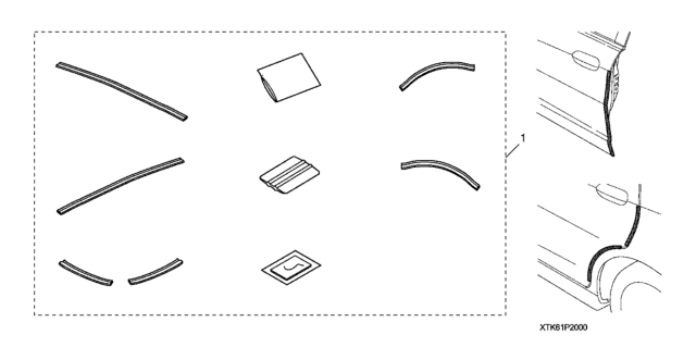 2012 Honda Fit Door Edge Film Diagram