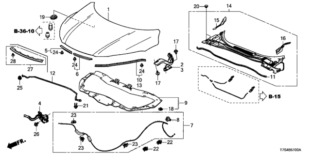 2018 Honda HR-V Engine Hood Diagram