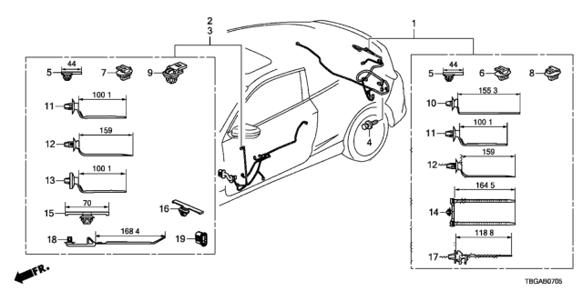 2020 Honda Civic WIRE HARNESS, DRIVER DOOR Diagram for 32751-TBG-A11