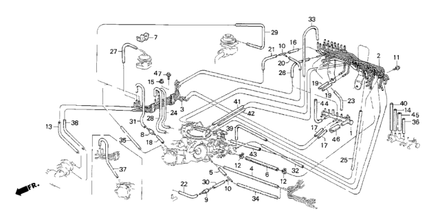 1987 Honda CRX Tube (3.5X55) Diagram for 17418-PE1-660