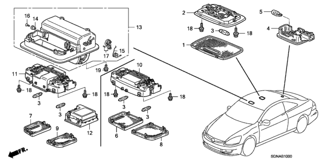 2007 Honda Accord Interior Light Diagram