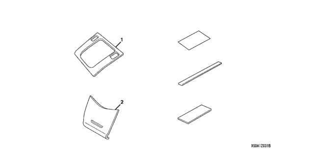 2005 Honda Accord Trim Kit, Center (Burlwood Look) Diagram for 08Z03-SDA-121B