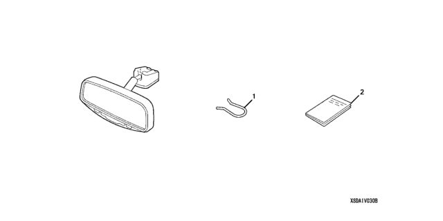 2007 Honda Accord Auto Day/Night Mirror (With Compass) Diagram