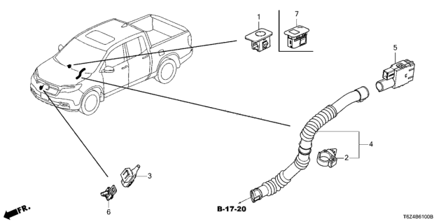 2018 Honda Ridgeline A/C Sensor Diagram