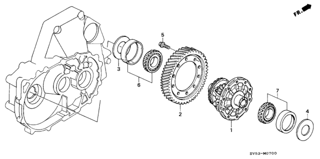 1996 Honda Accord MT Differential Gear Diagram