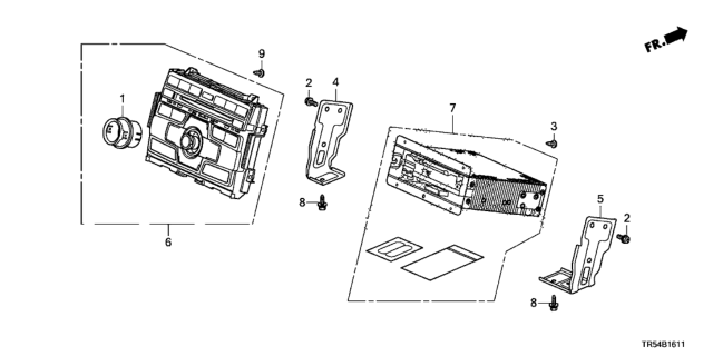 2013 Honda Civic Bracket, L. Diagram for 39105-TR0-L11