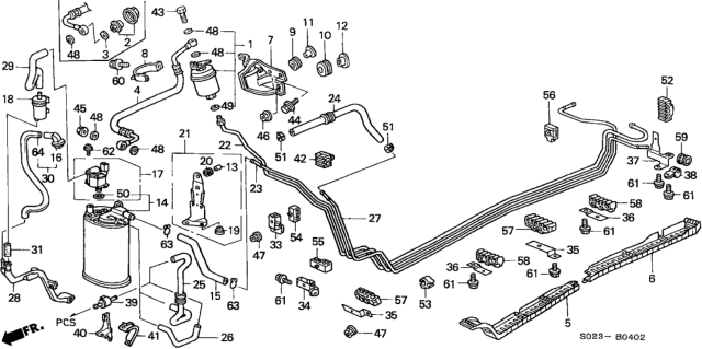 2000 Honda Civic Fuel Pipe Diagram